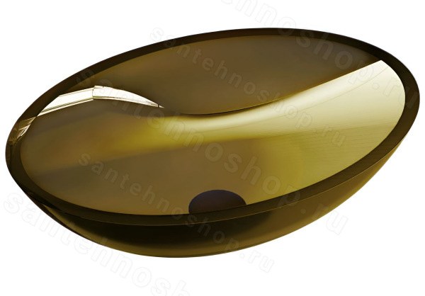 Накладная раковина Abber Kristall AT2802Vesuvian 50x35, оливковая 50x35, оливковая