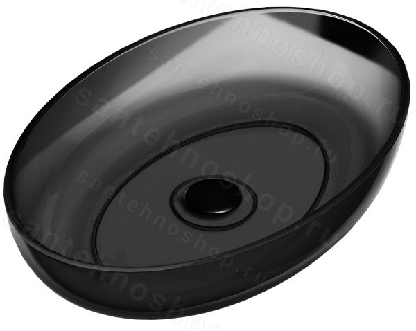 Накладная раковина Abber Kristall AT2801Onyx 60x40, черная 60x40, черная