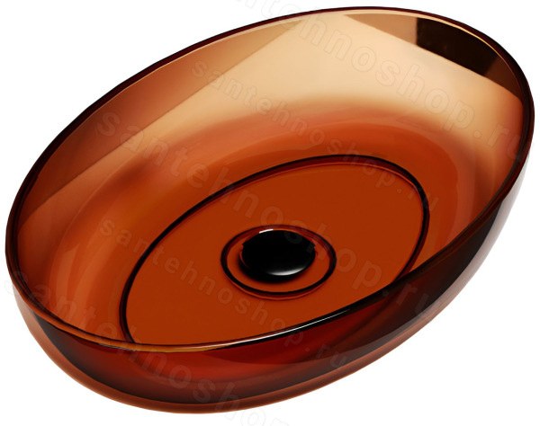 Накладная раковина Abber Kristall AT2801Opal 60x40, коричневая 60x40, коричневая
