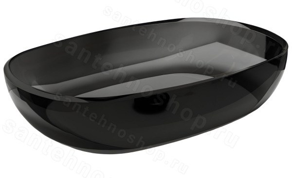 Накладная раковина Abber Kristall AT2805Onyx 60x40, черная 60x40, черная