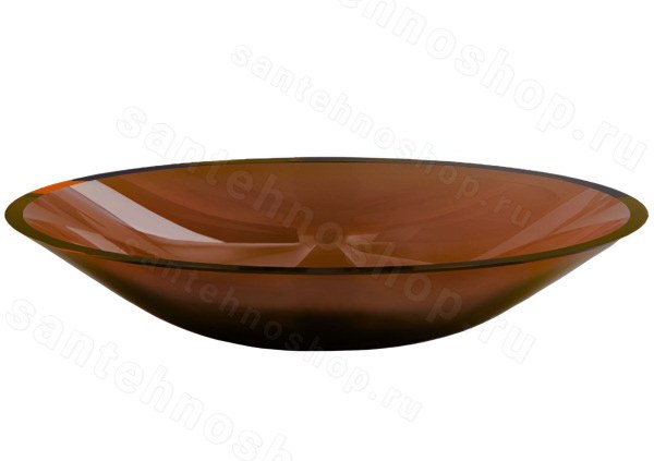 Накладная раковина Abber Kristall AT2812Opal 53x42, коричневая 53x42, коричневая