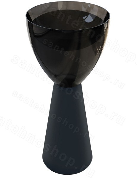 Напольная раковина Abber Kristall AT2703Onyx-Black 45x45, черная 45x45, черная