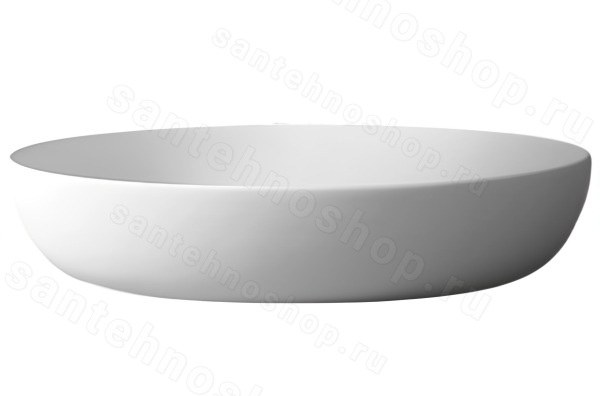 Накладная раковина Abber Stein AS2619 60x40 из искусственного камня, белая 60x40 из искусственного камня, белая