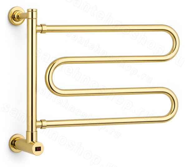 Полотенцесушитель электрический Margaroli Vento 510GDB 50x41, золото 50x41, золото