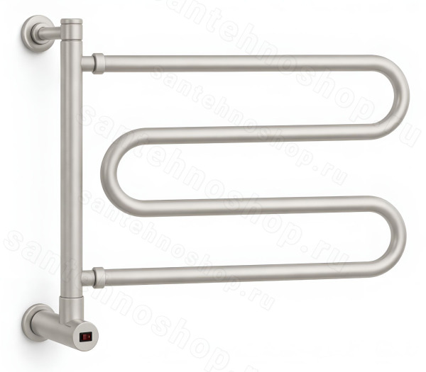Полотенцесушитель электрический Margaroli Vento 510BNB 50x41, никель 50x41, никель