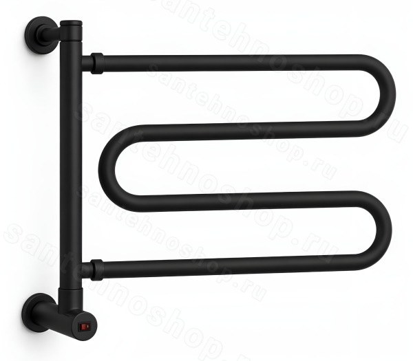 Полотенцесушитель электрический Margaroli Vento 510DBB 50x41, черный 50x41, черный