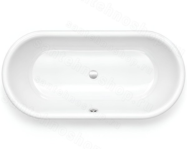 Стальная ванна Bette Lux Oval 3465-000PLUS 170x75 c шумоизоляцией 170x75 c шумоизоляцией, белая