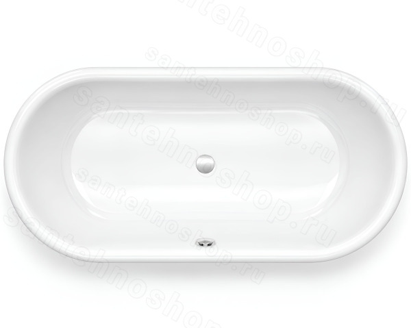 Стальная ванна Bette Lux Oval 3466-000PLUS 180x80 c шумоизоляцией 180x80 c шумоизоляцией, белая