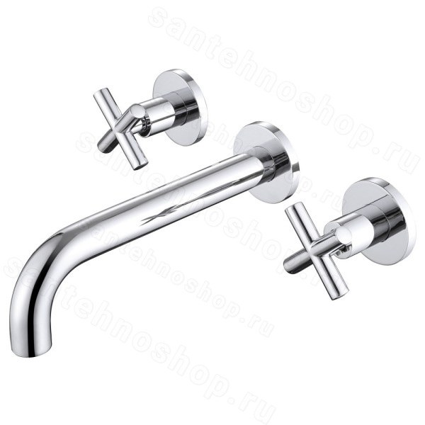 Встраиваемый смеситель для раковины Abber Wasser Kreis AF81121, хром, хром