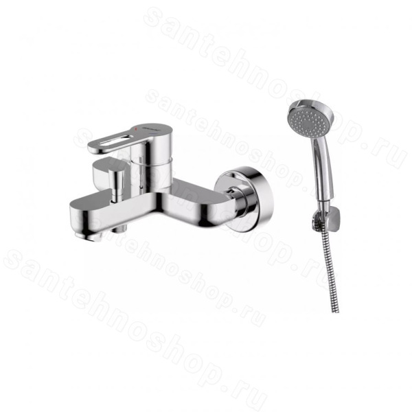 Смеситель для ванны Bravat Stream-d F637163C-B с лейкой, хром с лейкой, хром
