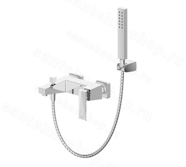 Смеситель для ванны Bravat Iceberg F676110C-B-RUS с лейкой, хром с лейкой, хром