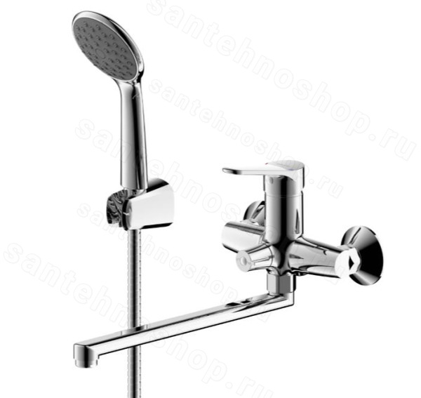 Смеситель для ванны Bravat Emeralda F6135147CP-LB-RUS с лейкой, хром