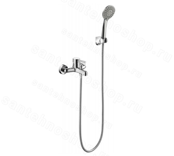 Смеситель для ванны Bravat Slim F6332366CP-01-RUS с лейкой, хром