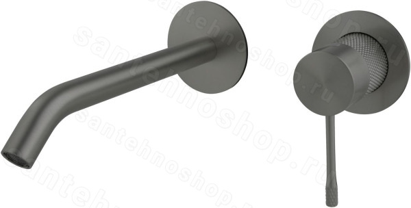 Встраиваемый смеситель для раковины Allen Brau Priority 5.31C03-MG, графит брашированный, Сталь