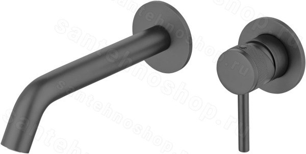 Встраиваемый смеситель для раковины Allen Brau Priority 5.31030-MG, графит брашированный, Сталь