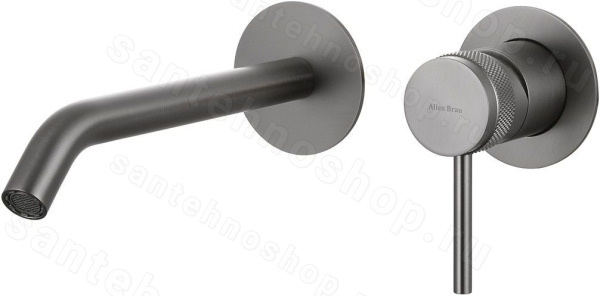 Встраиваемый смеситель для раковины Allen Brau Priority 5.31A03-MG, графит брашированный, Сталь