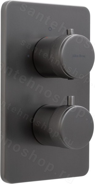 Встраиваемый смеситель для ванны Allen Brau Priority 5.31213-MG, графит брашированный, Сталь