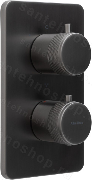 Встраиваемый смеситель для ванны Allen Brau Priority 5.31314-MG, графит брашированный, Сталь