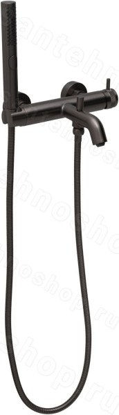 Смеситель для ванны Allen Brau Priority 5.31D10-MG с лейкой, графит брашированный