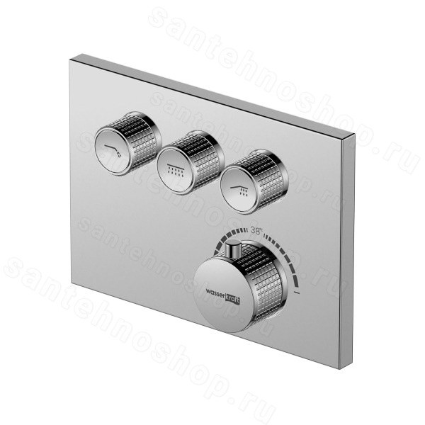 Встраиваемый смеситель для ванны WasserKraft Dinkel 5800 5858 T с лейкой, хром