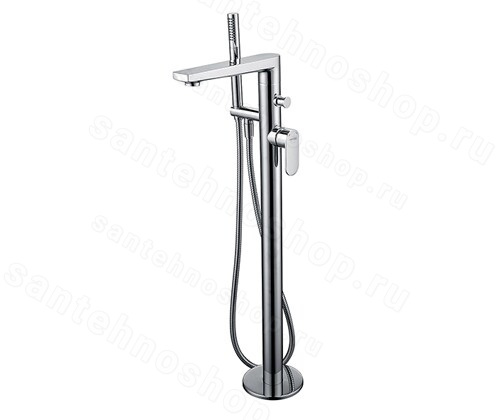 Напольный смеситель для ванны WasserKraft Dinkel 5800 5821 с лейкой, хром