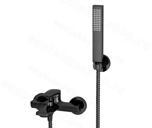 Смеситель для ванны WasserKraft Glan 6600 6601 с лейкой, черный матовый