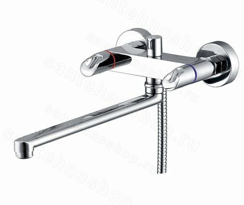 Смеситель для ванны WasserKraft Lossa 1200 1202L с лейкой, хром