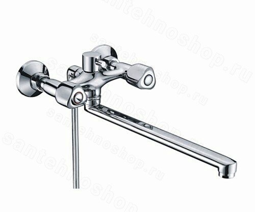 Смеситель для ванны WasserKraft Amper 2900 2902L с лейкой, хром