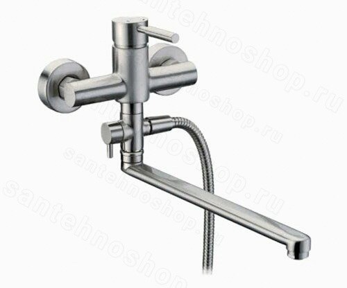 Смеситель для ванны WasserKraft Wern 4200 4202L с лейкой, никель