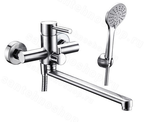 Смеситель для ванны WasserKraft Main 4100 4102L с лейкой, хром