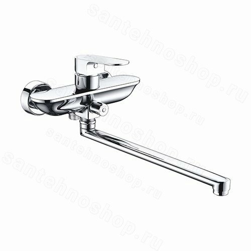 Смеситель для ванны WasserKraft Dinkel 5800 5802L с лейкой, хром