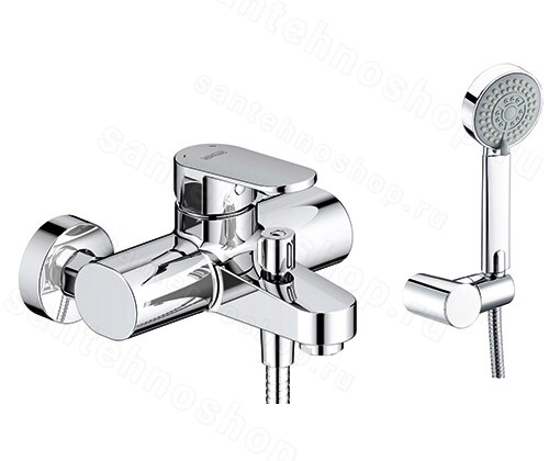 Смеситель для ванны WasserKraft Donau 5300 5301 с лейкой, хром