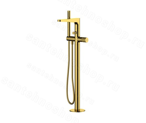 Напольный смеситель для ванны WasserKraft Sauer 7100 7121, золото глянцевое