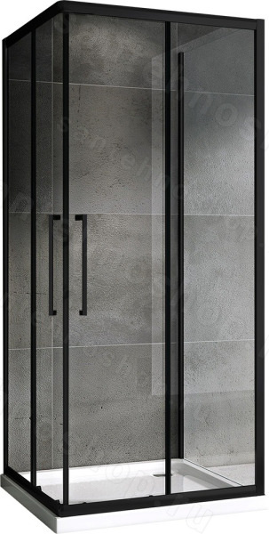 Душевой уголок Abber Schwarzer Diamant AG02100BH-S100B 100x100 раздвижн 100x100 раздвижной, профиль черный
