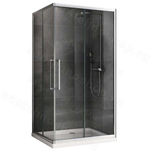 Душевой уголок Abber Schwarzer Diamant AG02129H 120x90 раздвижной, проф 120x90 раздвижной, профиль хром