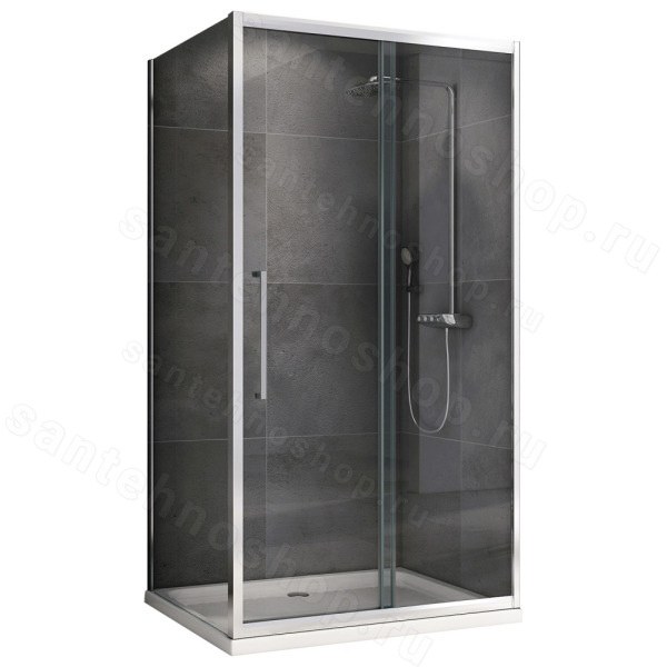 Душевой уголок Abber Schwarzer Diamant AG30100H-S80 100x80 раздвижной, 100x80 раздвижной, профиль хром