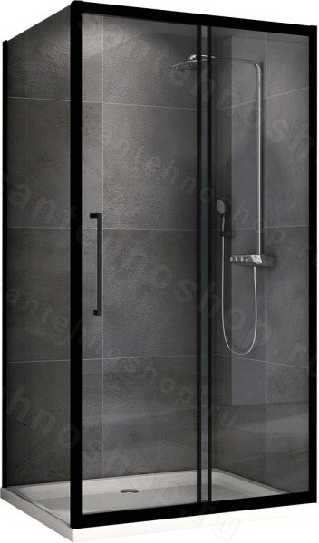 Душевой уголок Abber Schwarzer Diamant AG30110BH-S90B 110x90 раздвижной 110x90 раздвижной, профиль черный
