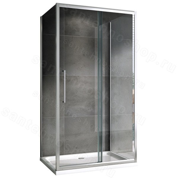 Душевой уголок Abber Schwarzer Diamant AG30140H-S75-S75 140x75 раздвижн 140x75 раздвижной, профиль хром