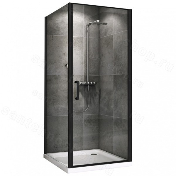 Душевой уголок Abber Sonnenstrand AG04100B-S70B 100x70 распашной, профи 100x70 распашной, профиль черный