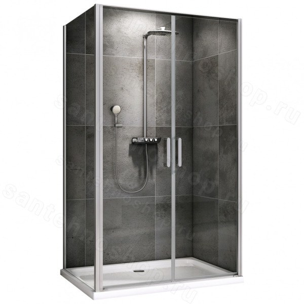 Душевой уголок Abber Sonnenstrand AG04100C-S90 100x90 распашной, профил 100x90 распашной, профиль хром