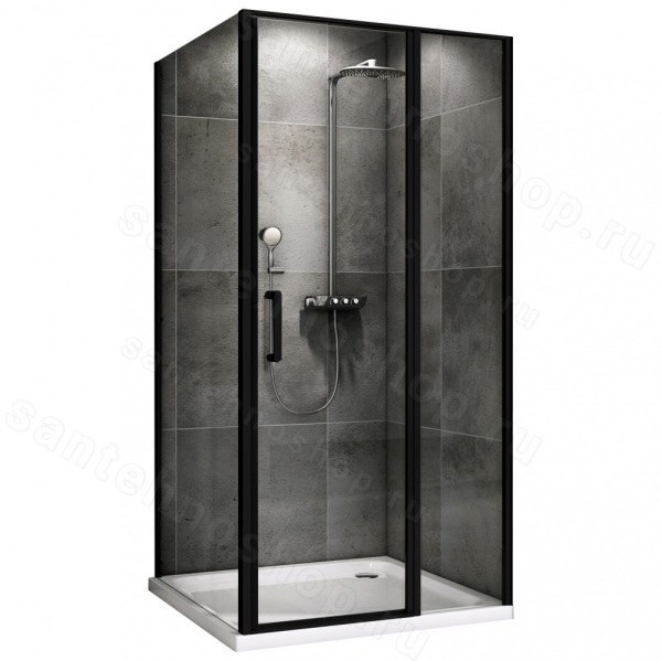 Душевой уголок Abber Sonnenstrand AG04110BS-S100B 110x100 распашной, пр 110x100 распашной, профиль черный