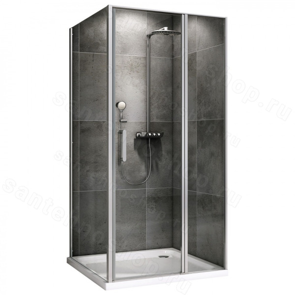 Душевой уголок Abber Sonnenstrand AG04110S-S90 110x90 распашной, профил 110x90 распашной, профиль хром
