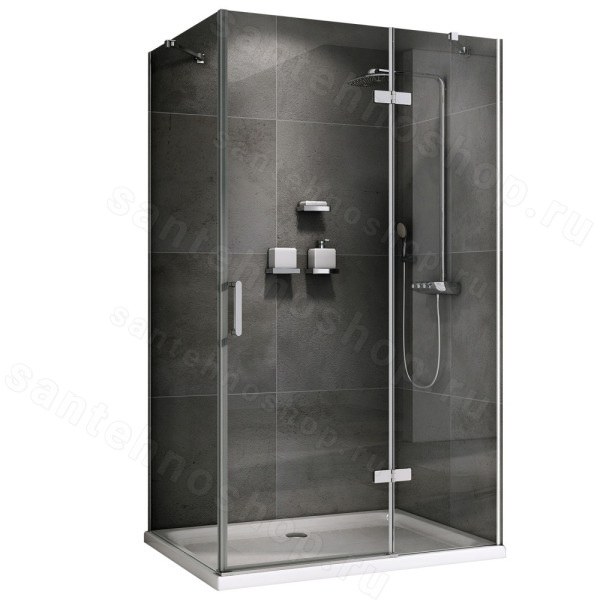 Душевой уголок Abber Zart AG08090-S91 90x90 распашной, профиль хром 90x90 распашной, профиль хром
