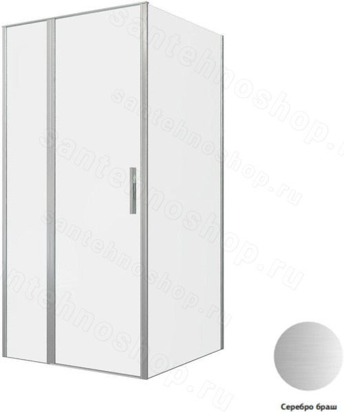 Душевой уголок Allen Brau Priority 3.31029.BA+3.31047.BA 100x100, профиль се, профиль серебро