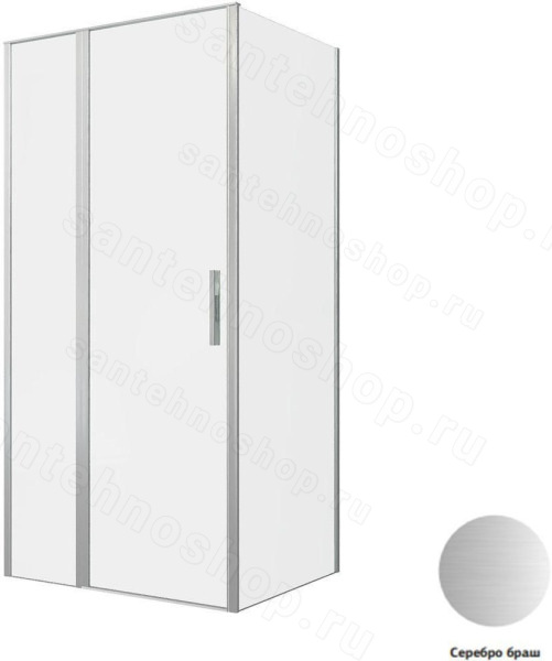 Душевой уголок Allen Brau Priority 3.31029.BA+3.31044.BA 100x90, профиль сер, профиль серебро