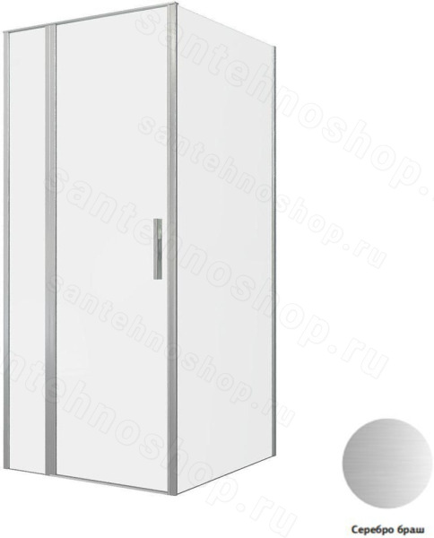 Душевой уголок Allen Brau Priority 3.31026.BA+3.31047.BA 90x100, профиль сер, профиль серебро