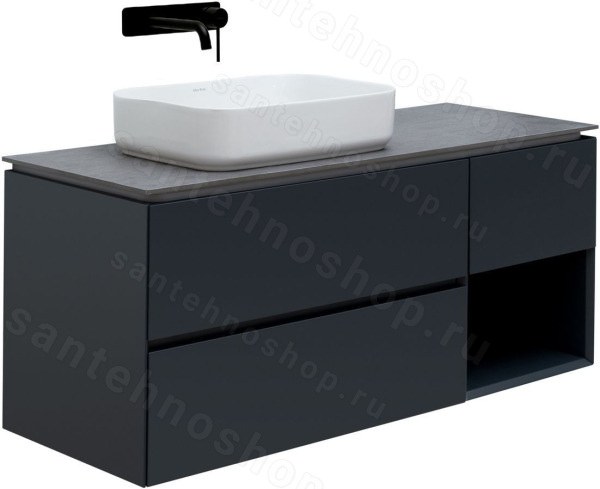Тумба под раковину Allen Brau Infinity 1.21005.AM 120x45 L антрацит матовый 120x45 L антрацит матовый