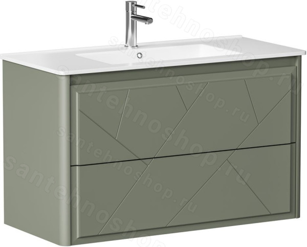 Тумба под раковину Allen Brau Paris 1.360002.CGM 100x46 олива матовая 100x46 олива матовая