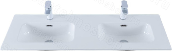 Раковина Allen Brau Glority 1.35011.20 121x46 двойная, белая глянцевая 121x46 двойная, белая глянцевая