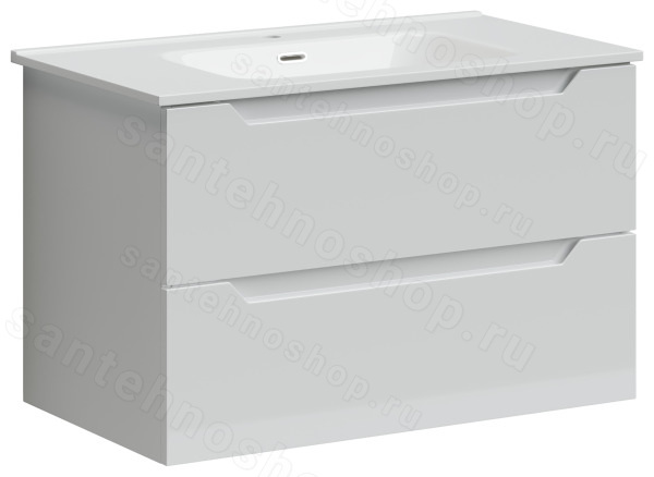 Тумба под раковину Sancos Norma 2.0 NR2.080W 80x45 подвесная, белый глянец 80x45 подвесная, белый глянец
